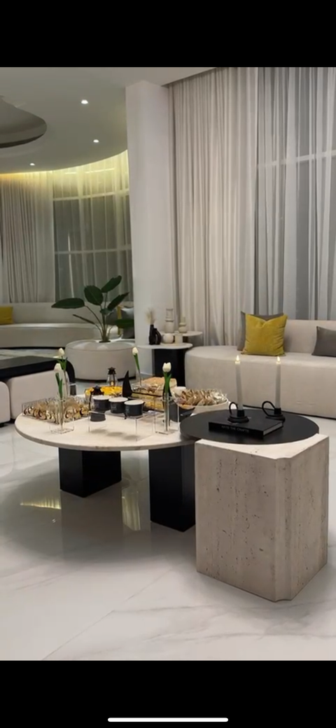 Amoona travertine wood Coffee table