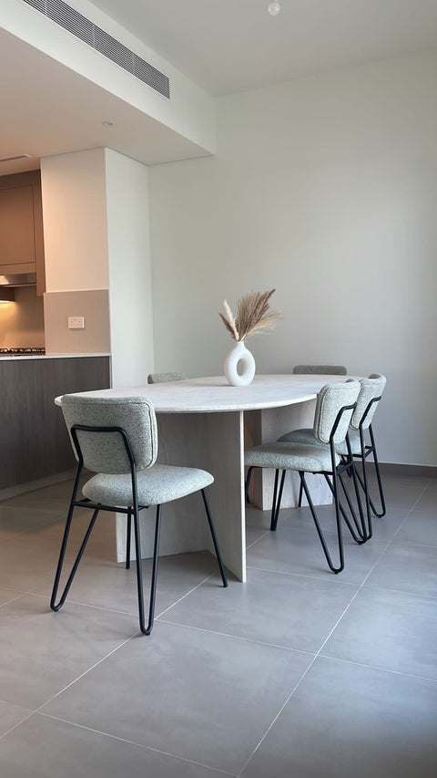 Mim travertine dining table