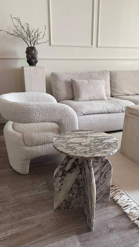 Soso’s amethys table “calacatta Viola Oro”