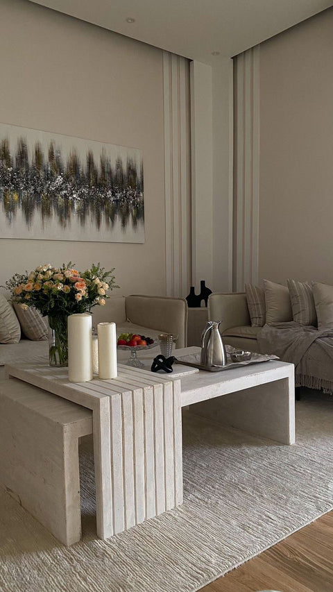 Light Travertine Coffee table