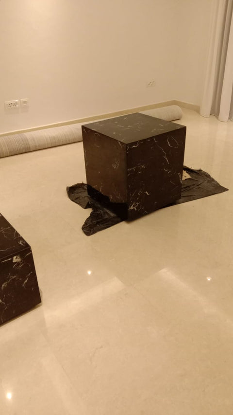 wheeled based Cube side table