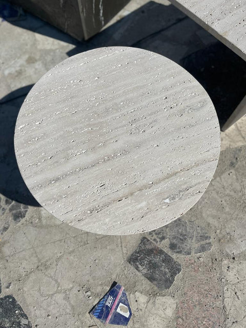 Light Travertine Coffee Table