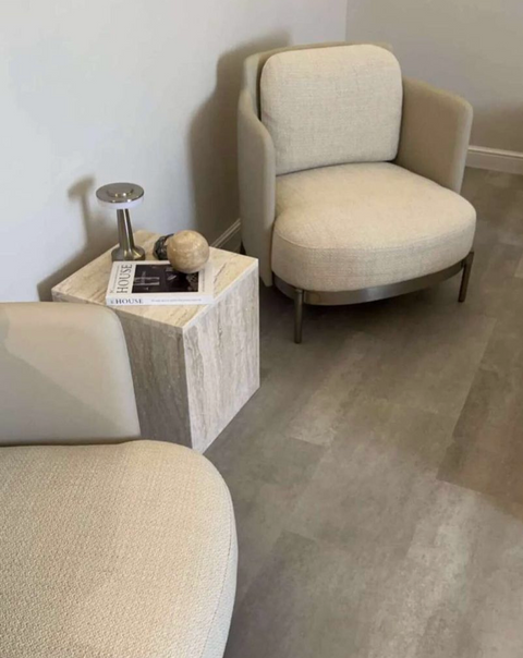 Light travertine Side Table