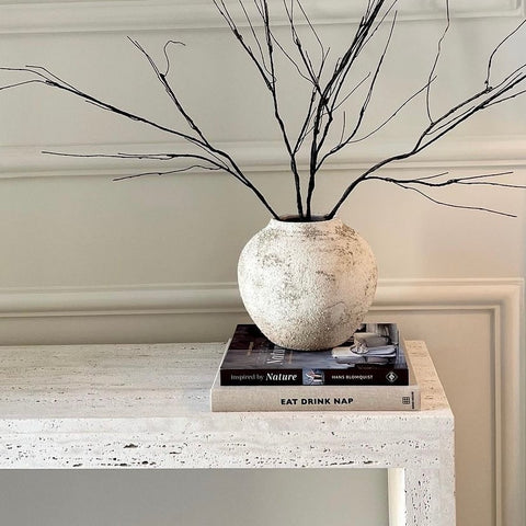 Mnaya travertine Console