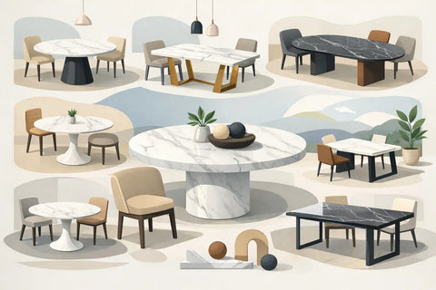 10 Best Marble Dining Table Styles for Homes