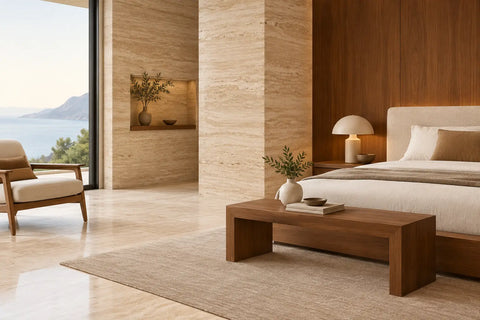 How to Match Travertine With Wood in Luxury Rooms