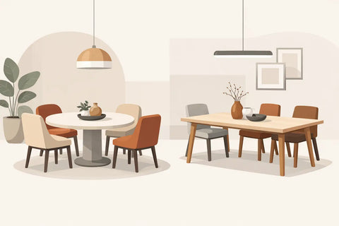 Round or Rectangular Dining Table for Your Home