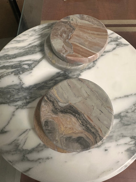 Arabescato Orobico coasters set of 4