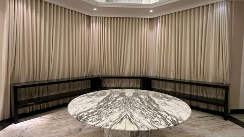 Arabescato dining table 12 seater