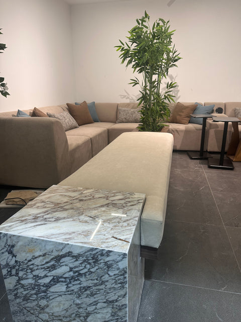 The Calacatta Viola Artisan Bench