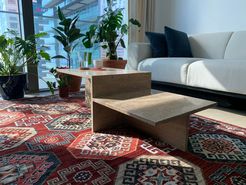 Distinct Travertine Coffee Table