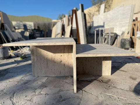 Distinct Travertine Coffee Table