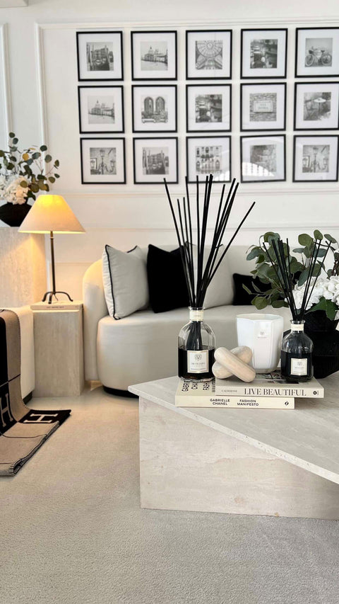 Triangle Light travertine Coffee Table