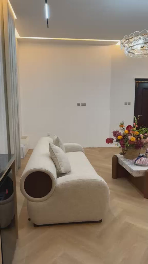 Calacatta Grey & wood coffee table