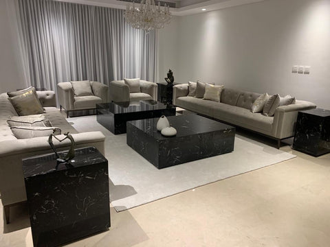 Black marble Coffee Table  sett
