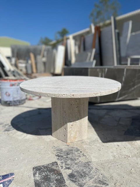 Light Travertine Coffee Table