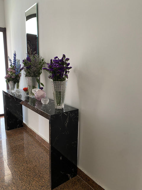 Black Marquina Marble Console 45”