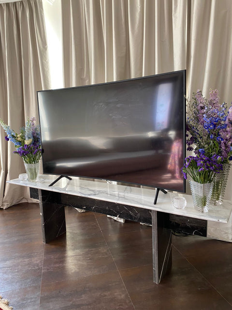 Marble Tv table black and white