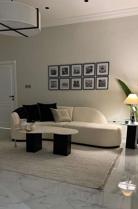 Light travertine wooden based Coffee Table