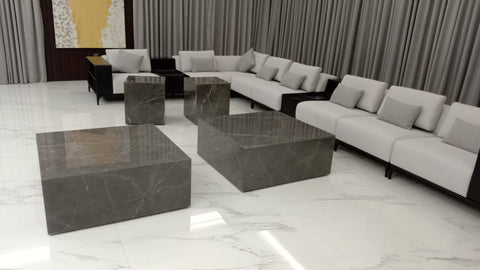 Cube Armany grey Wheel Based coffee tables